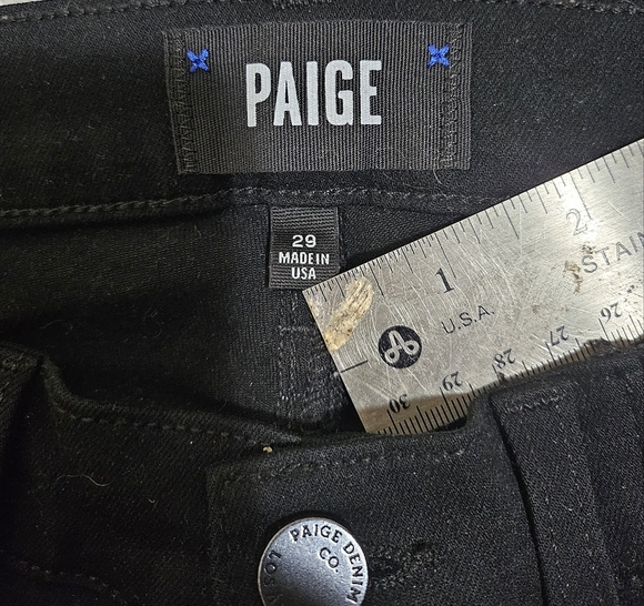 PAIGE Jeans Verdugo Ultra Skinny Black Jeans 28 - Picture 8 of 14